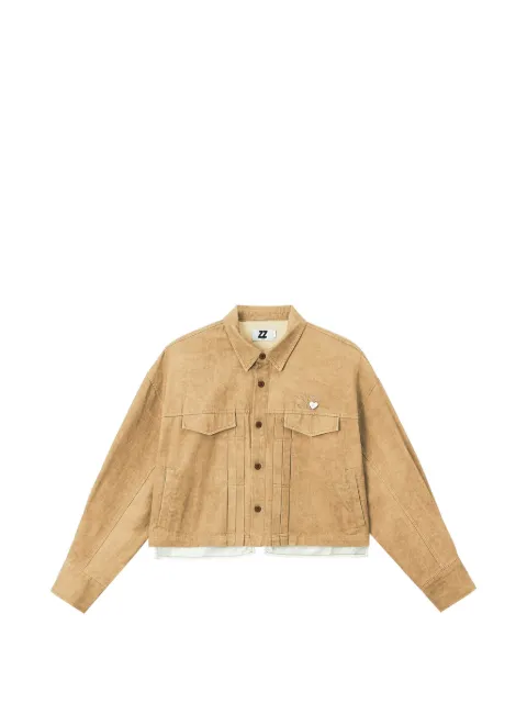 izzue pleated oversized jacket