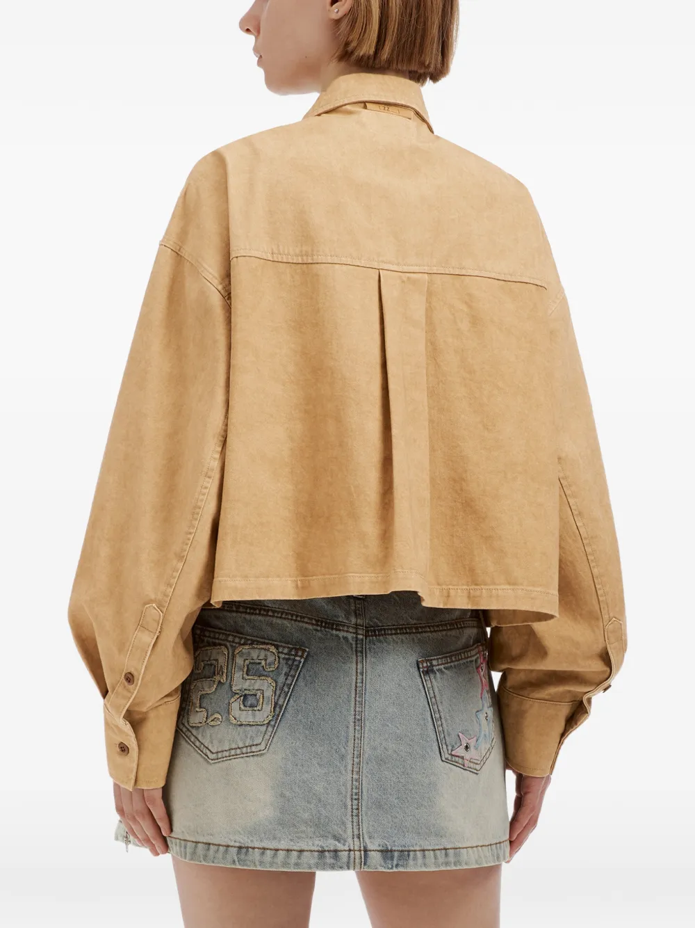 izzue Geplooid oversized jack Beige