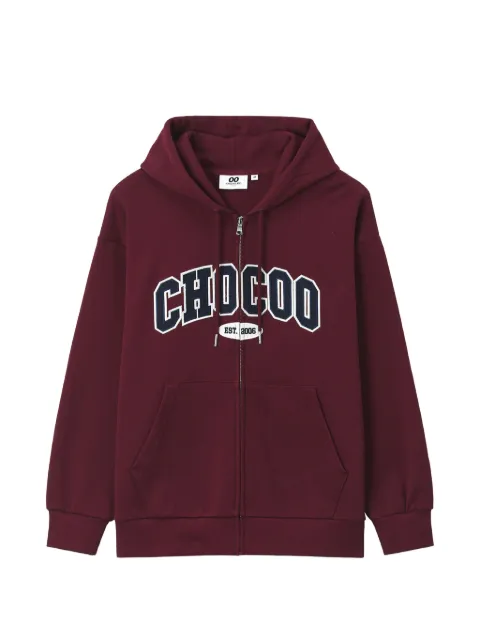 CHOCOOLATE logo-patch zip-fastening sweatshirt