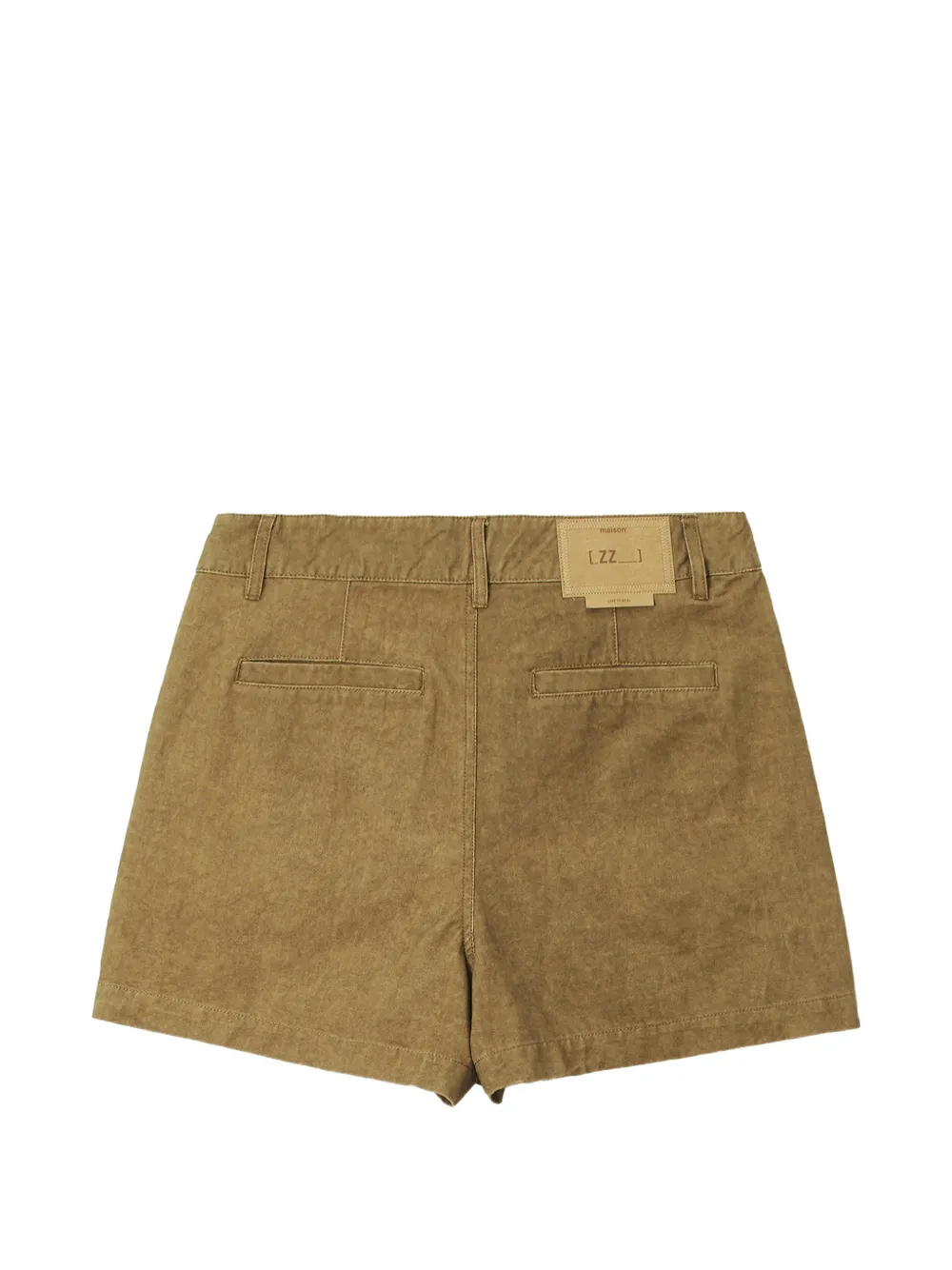 izzue katoenen-skort met rits Bruin