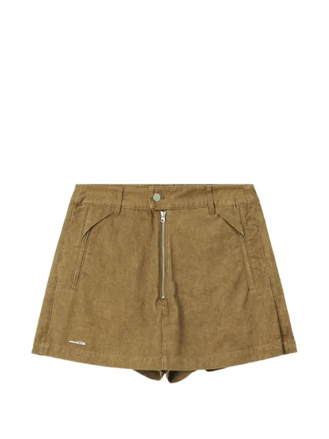 izzue exposed-zip cotton skort