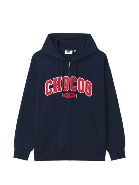 CHOCOOLATE logo-patch zip-fastening sweatshirt