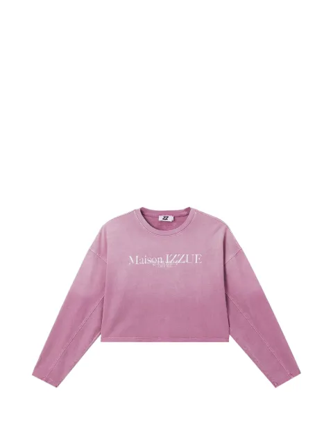 izzue sudadera corta con logo