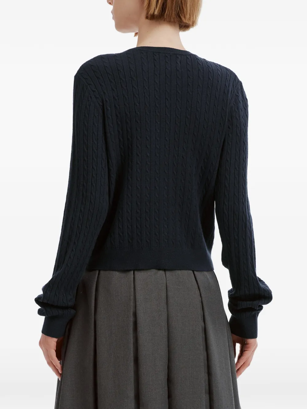 CHOCOOLATE Kabelgebreide top en vest Blauw
