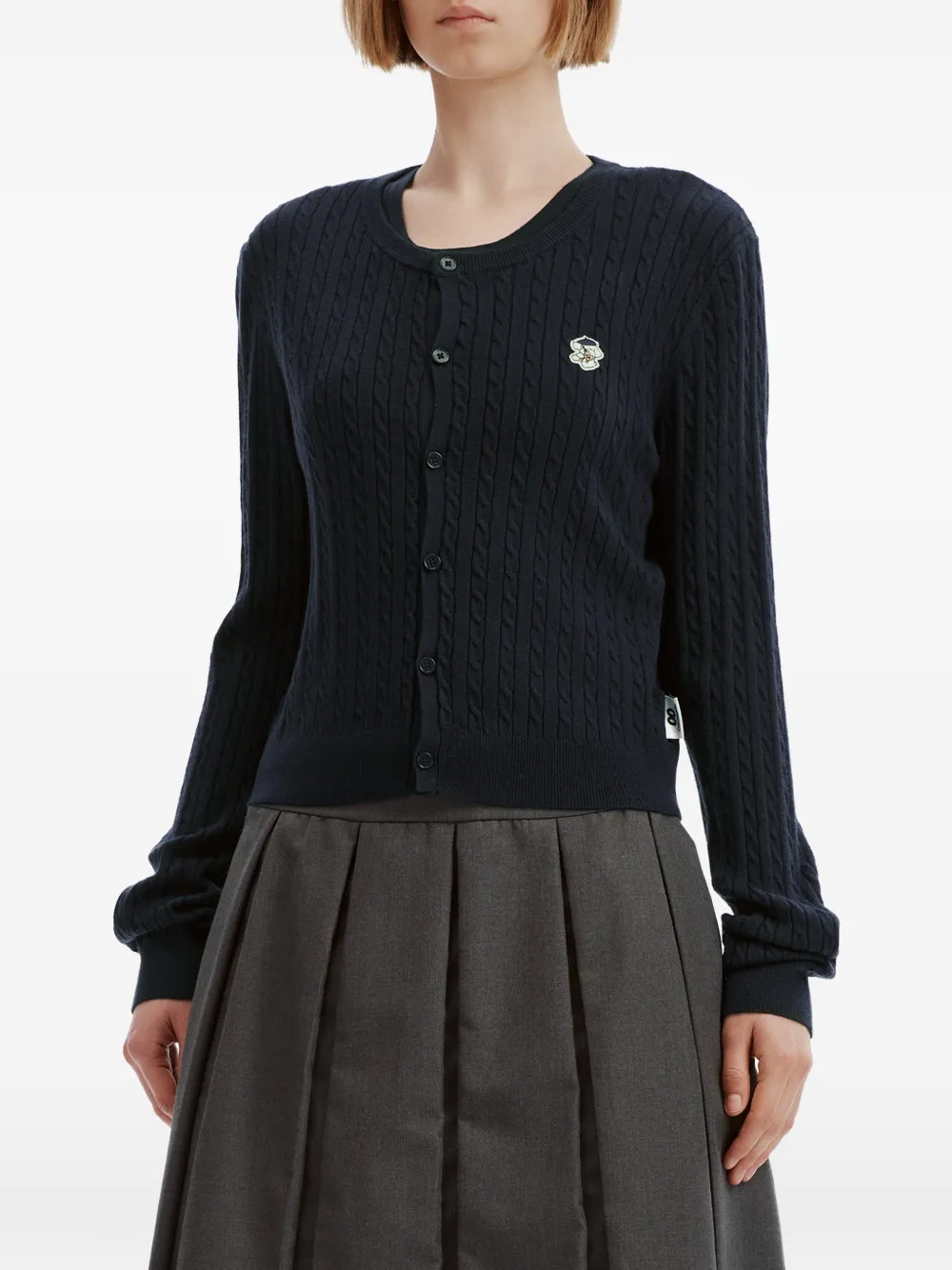 CHOCOOLATE Kabelgebreide top en vest Blauw