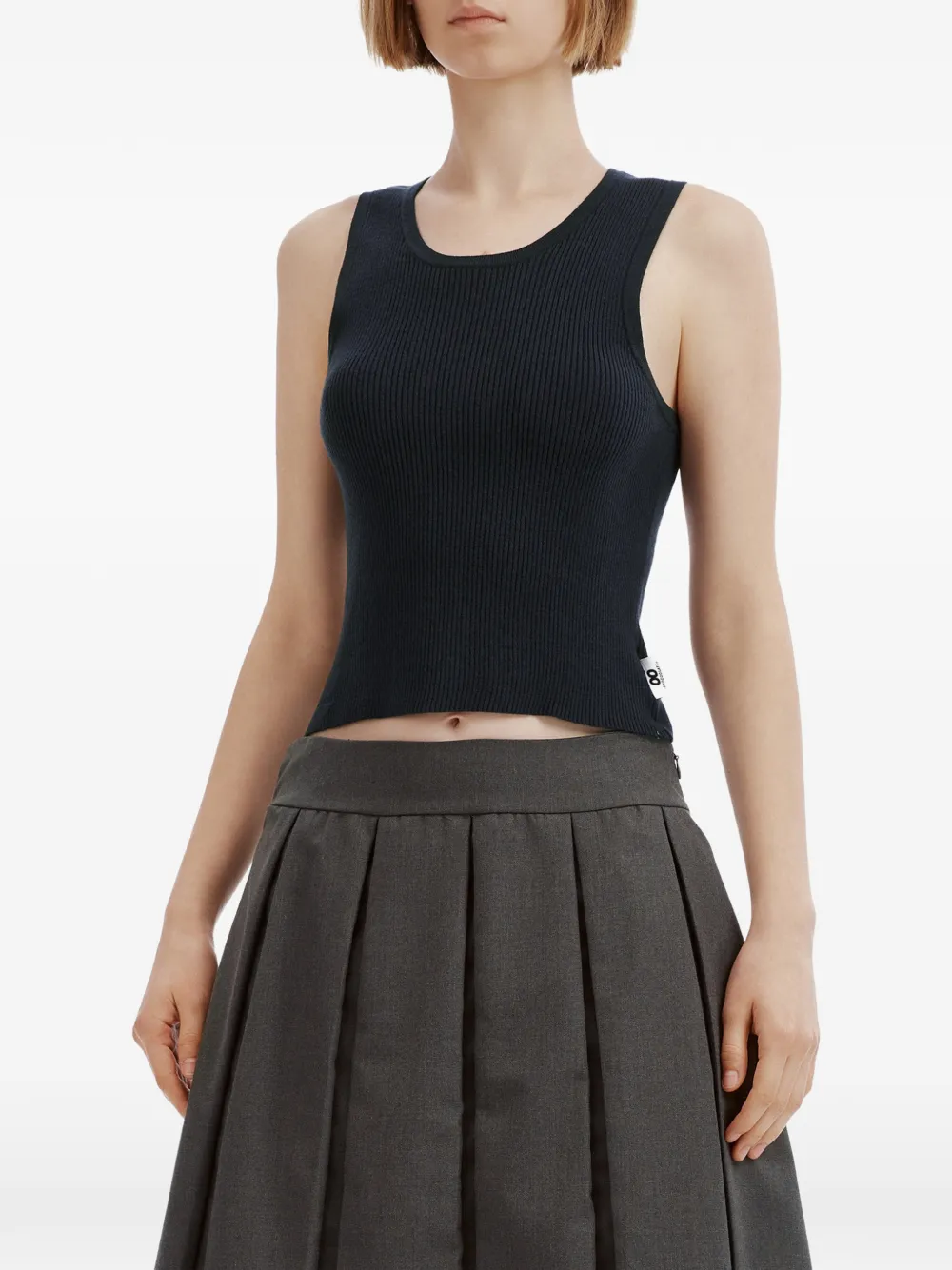 CHOCOOLATE Kabelgebreide top en vest Blauw