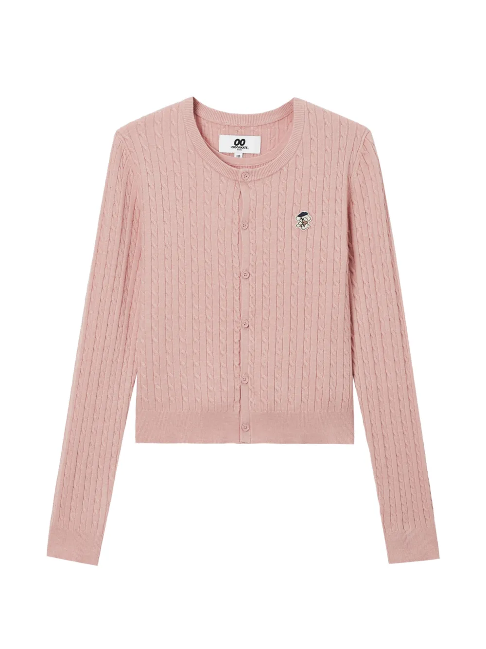 Chocoolate Cable-knit Cardigan And Tank Top Set In 핑크
