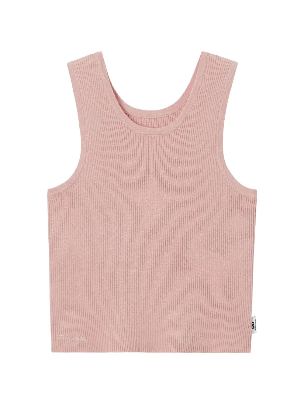 CHOCOOLATE Kabelgebreid vest en tanktop Roze