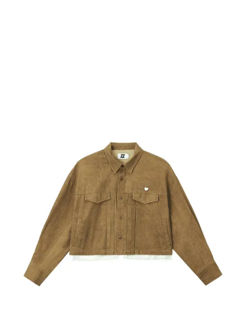 izzue pleated-detail oversized jacket