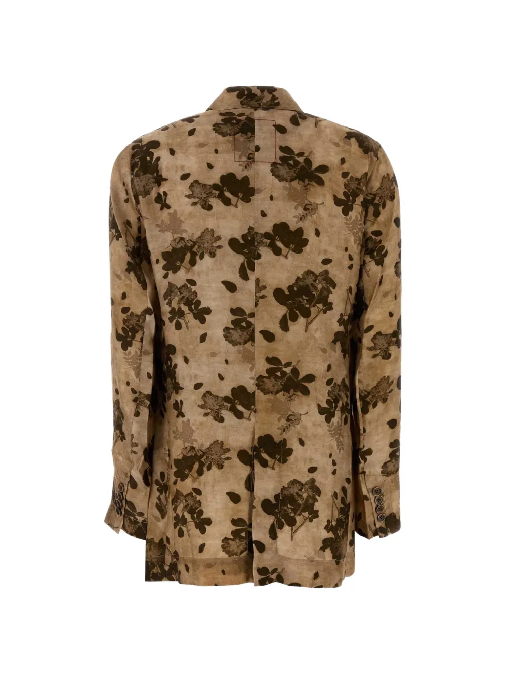 Uma Wang Khloe wikkelblazer met bloemenprint Bruin