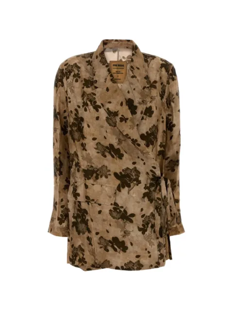 Uma Wang Khloe floral-print wrap blazer