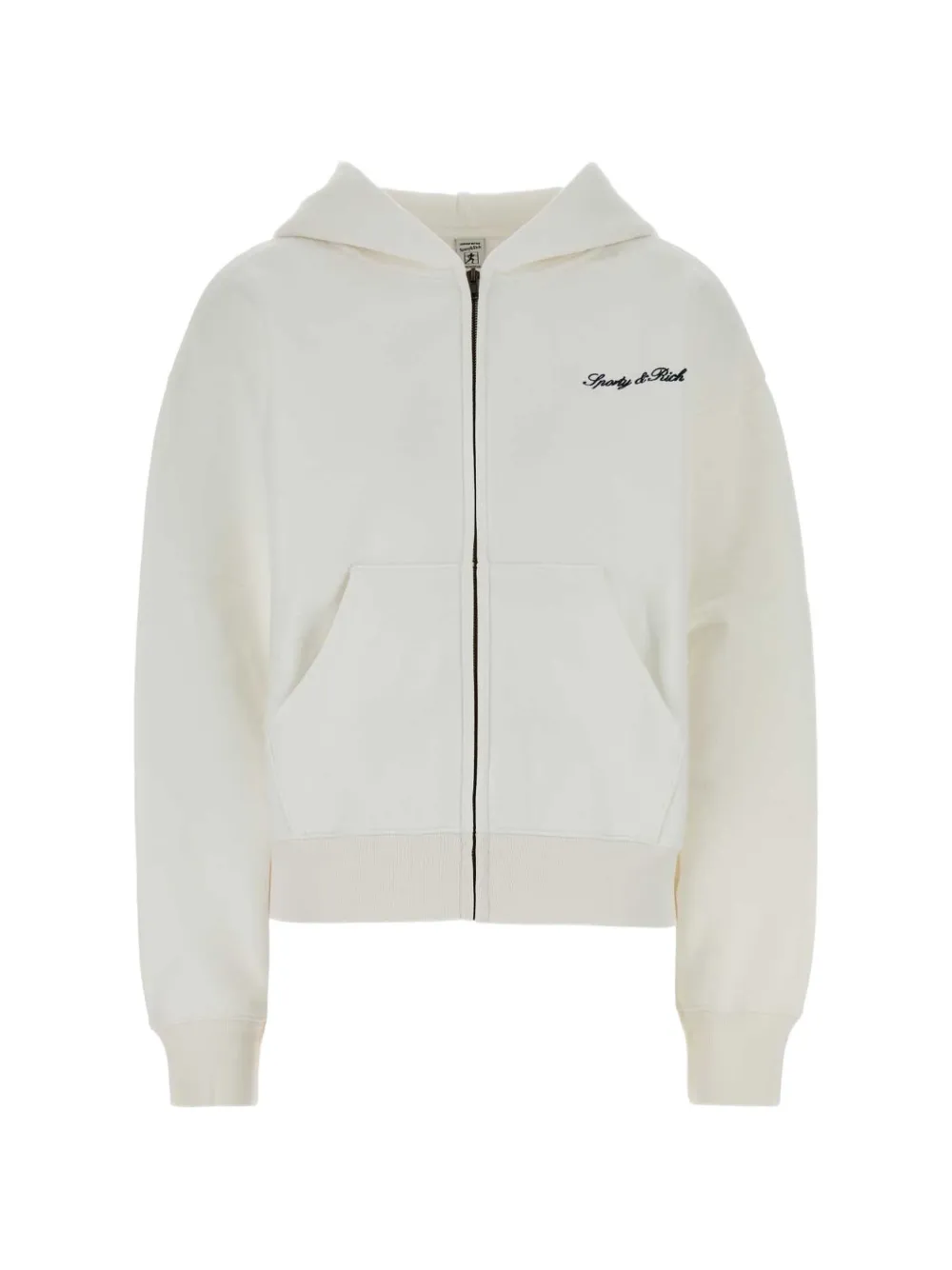 Sporty & Rich logo-print zip-up hoodie - Weiß