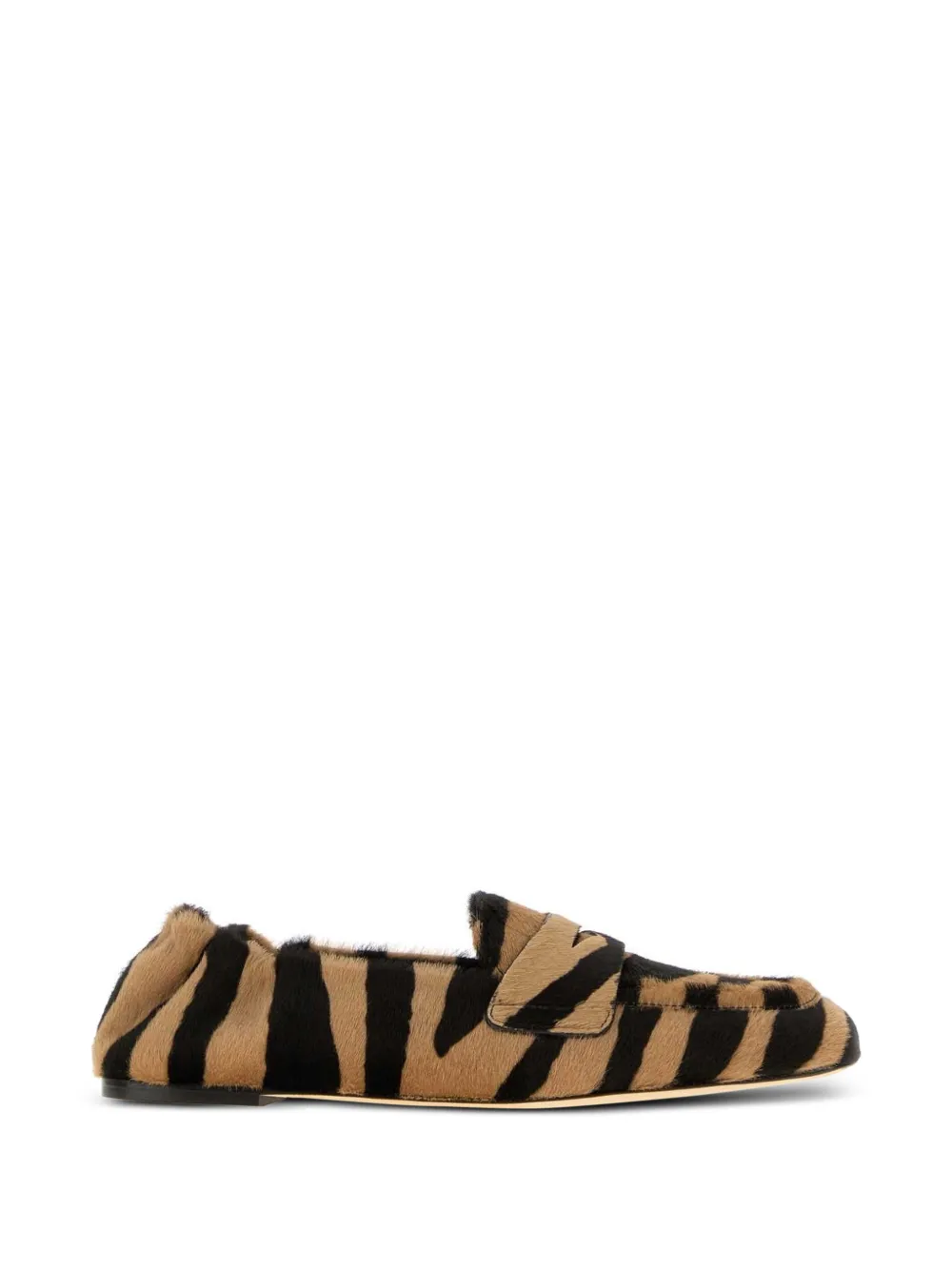 Stuart Weitzman Bryant animal-print loafers Beige