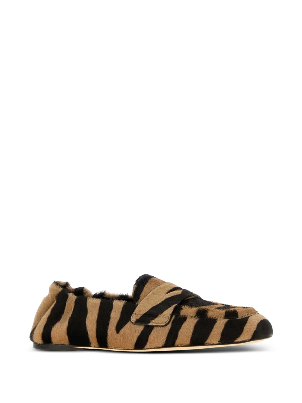 Stuart Weitzman Bryant animal-print loafers Beige