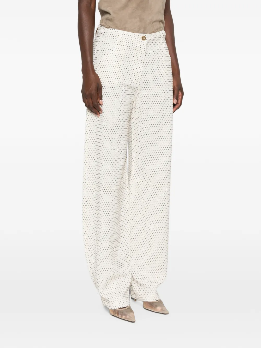 Elisabetta Franchi Jeans verfraaid met studs Beige