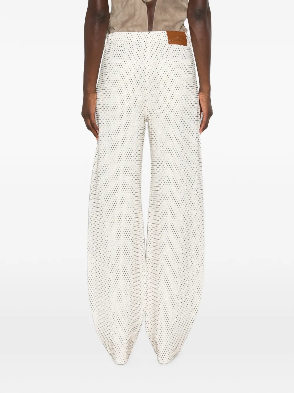 Elisabetta Franchi Jeans verfraaid met studs Beige