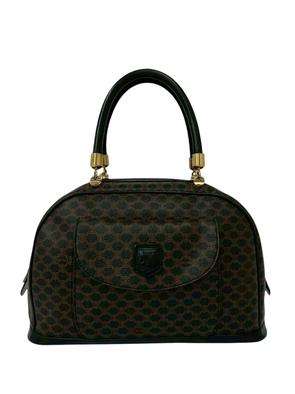 Celine Pre-Owned 1998 Macadam Coated Canvas handbag - Braun