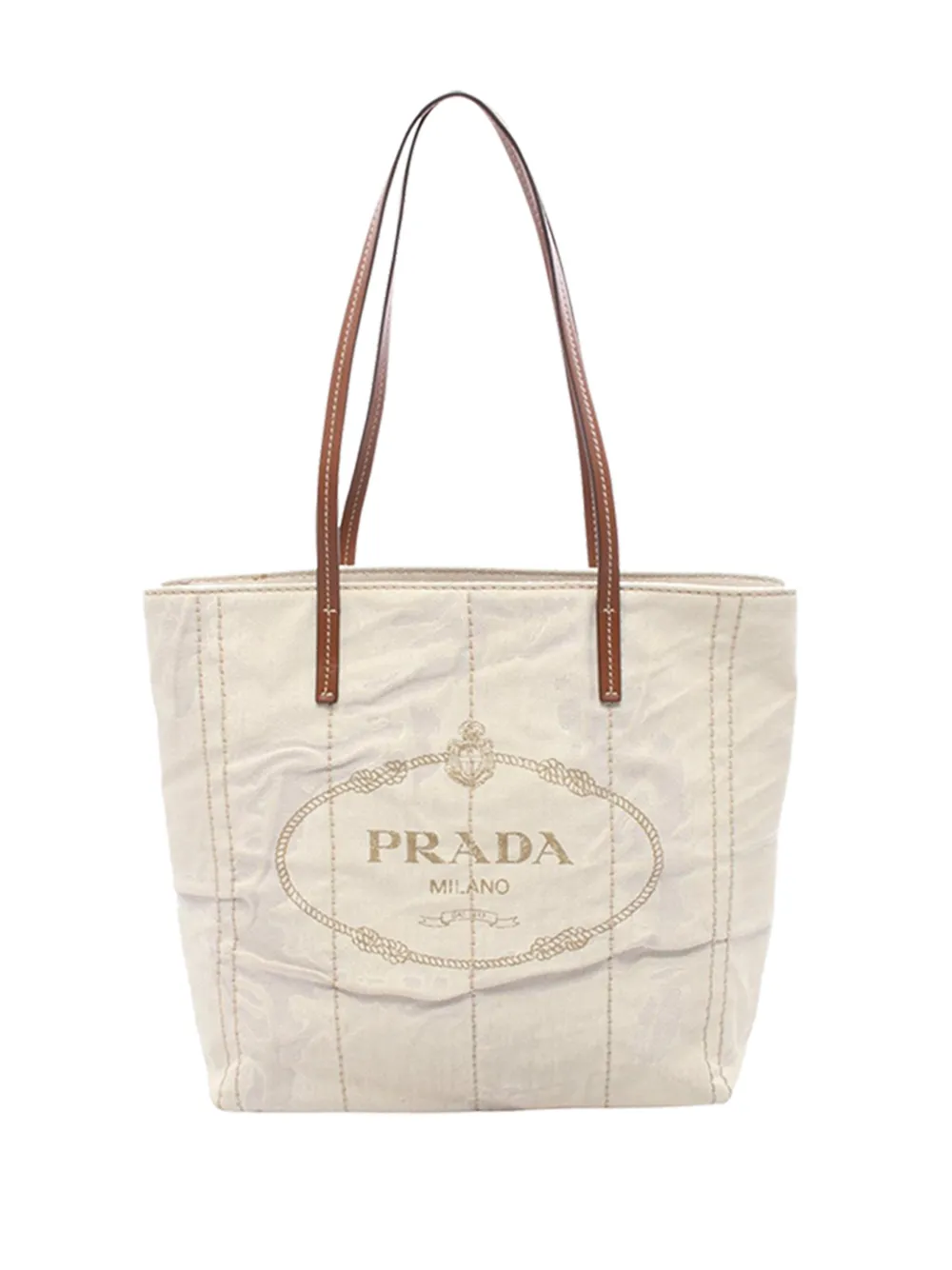 Prada Pre-Owned 2013-2026 Linen Blend tote bag - Nude