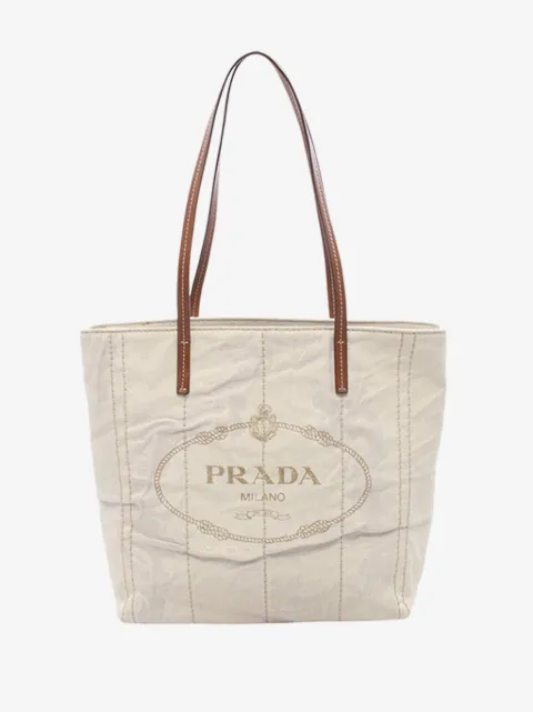 Prada Pre-Owned 2013-2026 Linen Blend tote bag