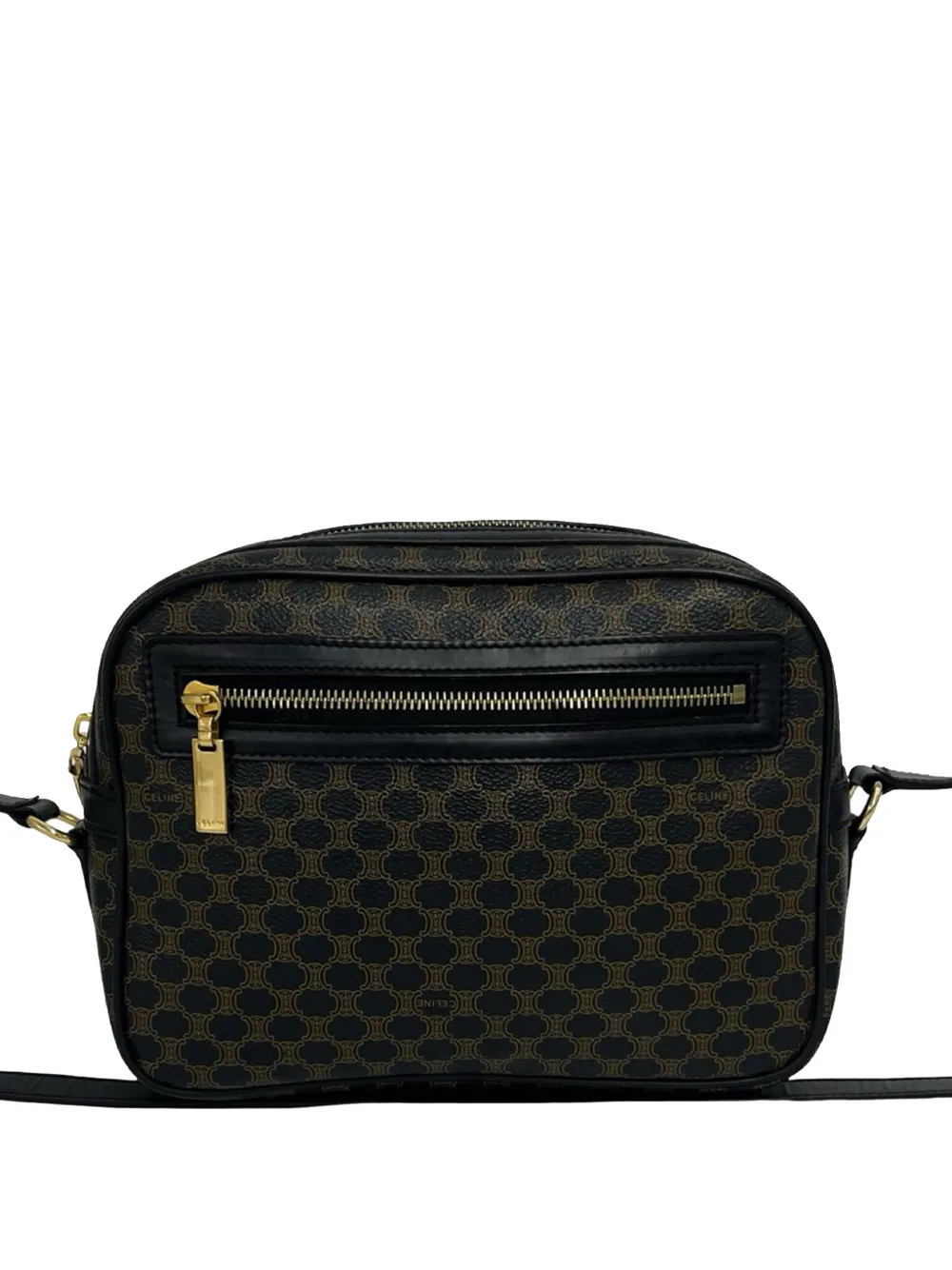 Celine Pre-Owned 20th Century Macadam Coated Canvas crossbody bag - Braun