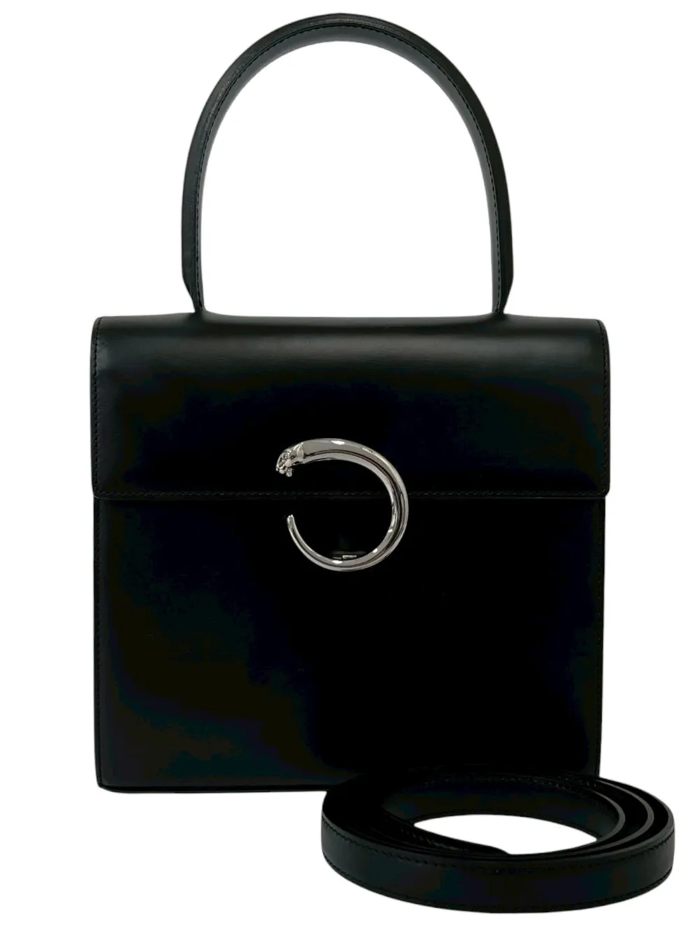 Cartier 2000-2026 Leather Panthere satchel - Schwarz