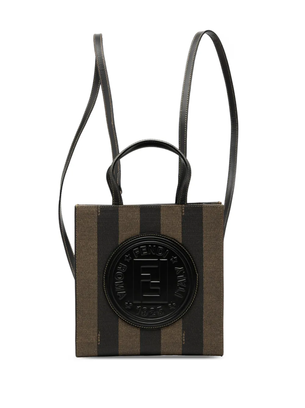 Fendi Pre-Owned 20th Century Mini Pequin Coated Canvas Convertible backpack - Schwarz