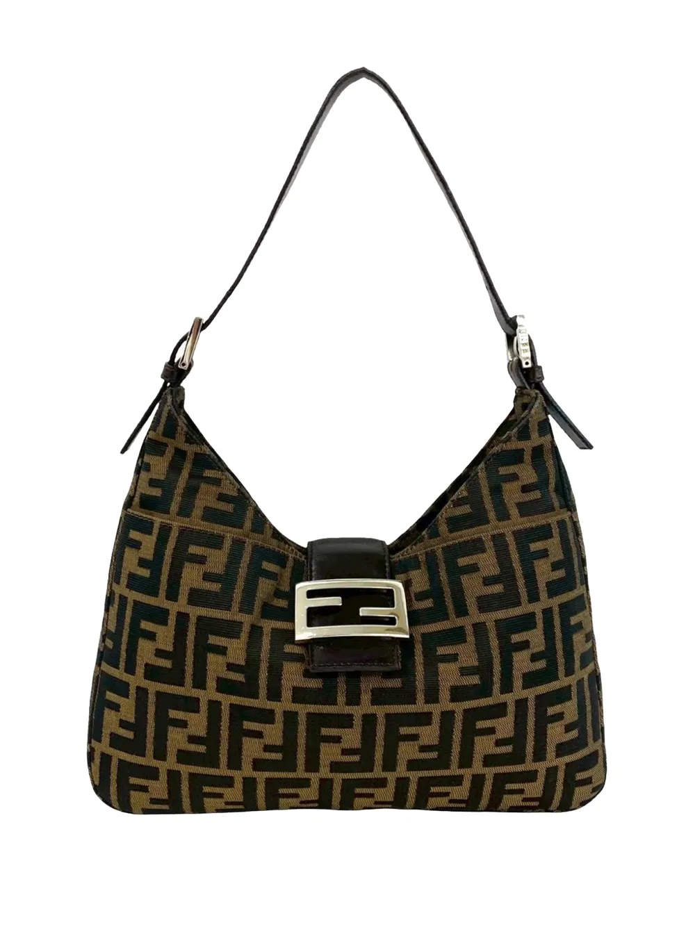 Fendi Pre-Owned 2000-2010 Zucca Canvas shoulder bag - Braun