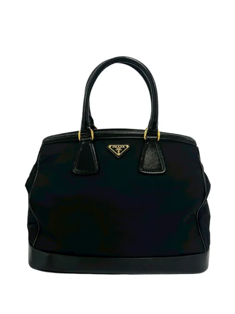 Prada Pre-Owned 2013-2026 Saffiano Trimmed Tessuto handbag