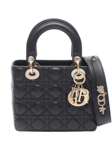 Christian Dior Pre-Owned 2010-2026 Small Lambskin Cannage My ABCDior Lady Dior satchel