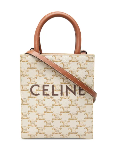 Celine Pre-Owned 2013 Mini Triomphe Coated Canvas Vertical Cabas satchel