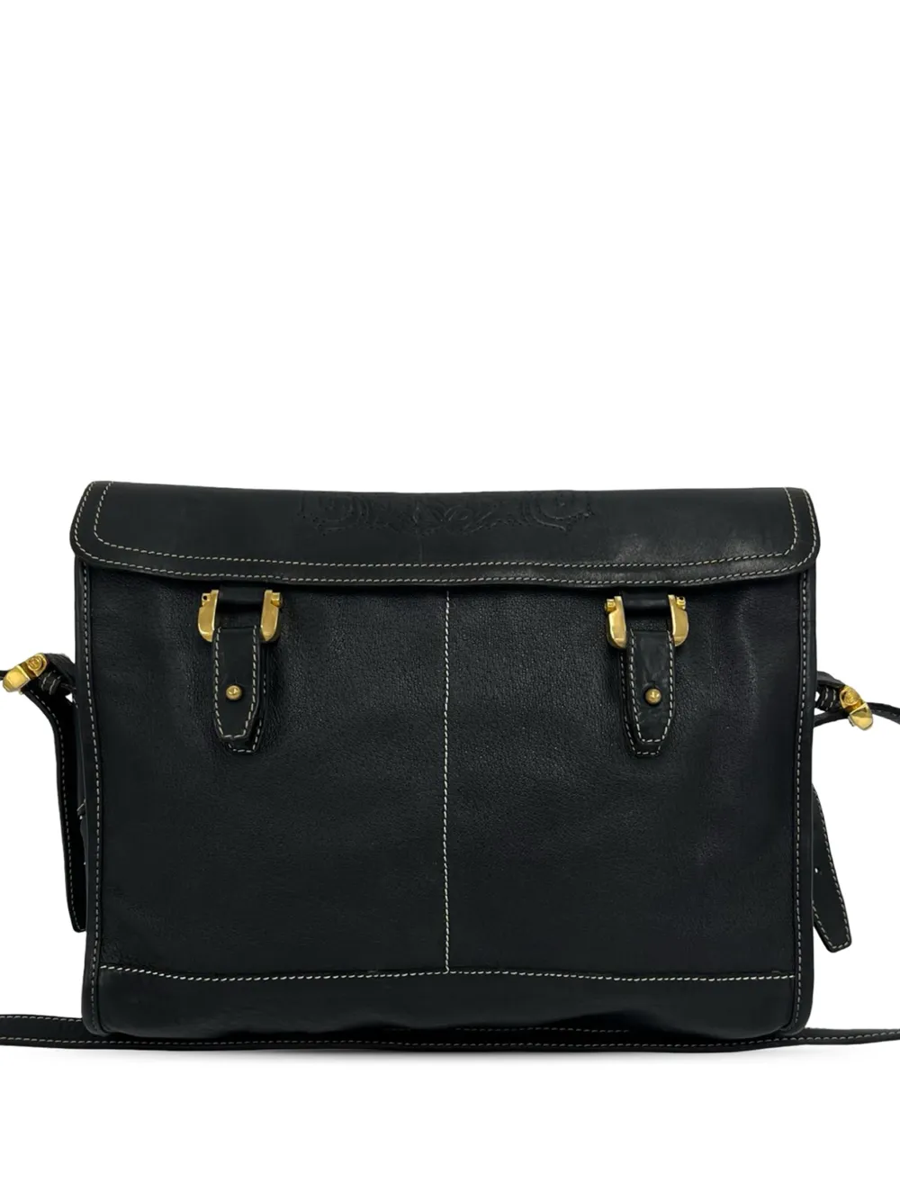 Loewe Pre-Owned 2010-2026 Leather Anagram crossbody bag - Nero