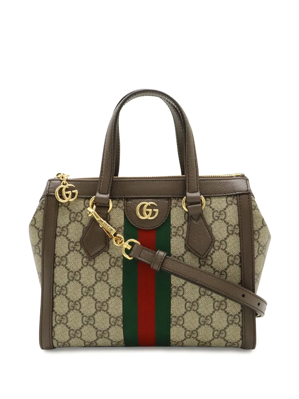 Gucci Pre-Owned 2016-2026 Small GG Supreme Web Ophidia satchel - Toni neutri