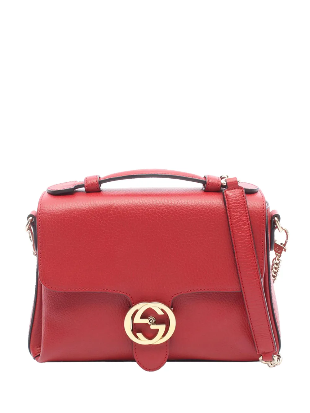 Gucci Pre-Owned 2000-2016 Small Dollar Calf Interlocking G satchel - Rosso