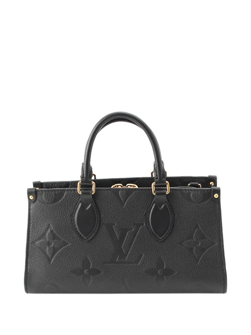Pre-owned Louis Vuitton 2021-2026 Monogram Giant Empreinte Onthego East West Satchel In Black