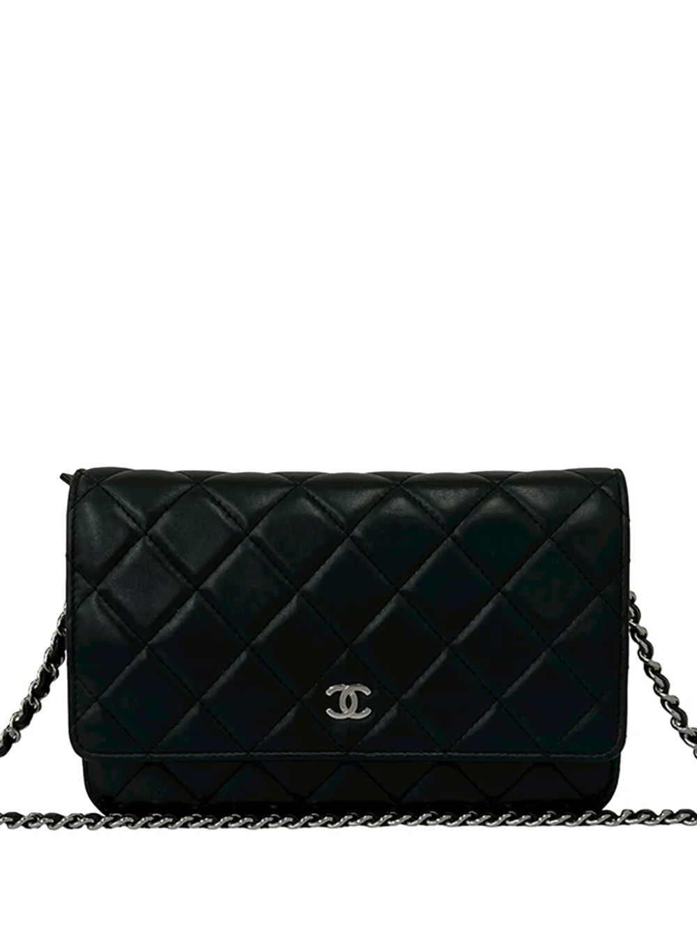 CHANEL Pre-Owned portefeuille à bride en chaîne (2016-2017) - Noir