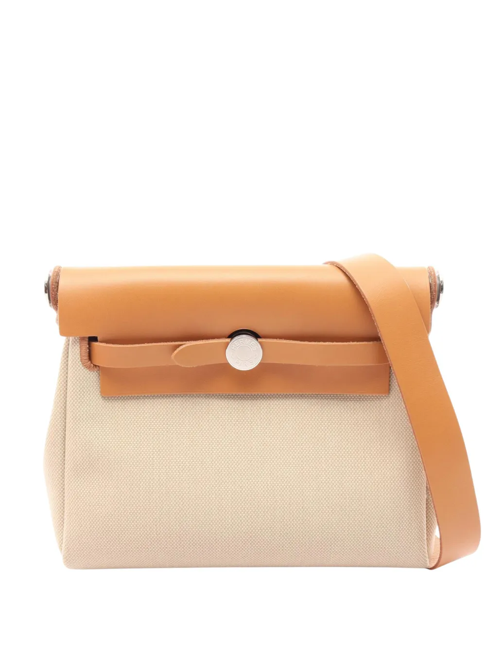 Hermès Pre-Owned 2025 Military Toile and Vache Hunter Herbag Zip 20 crossbody bag - Braun