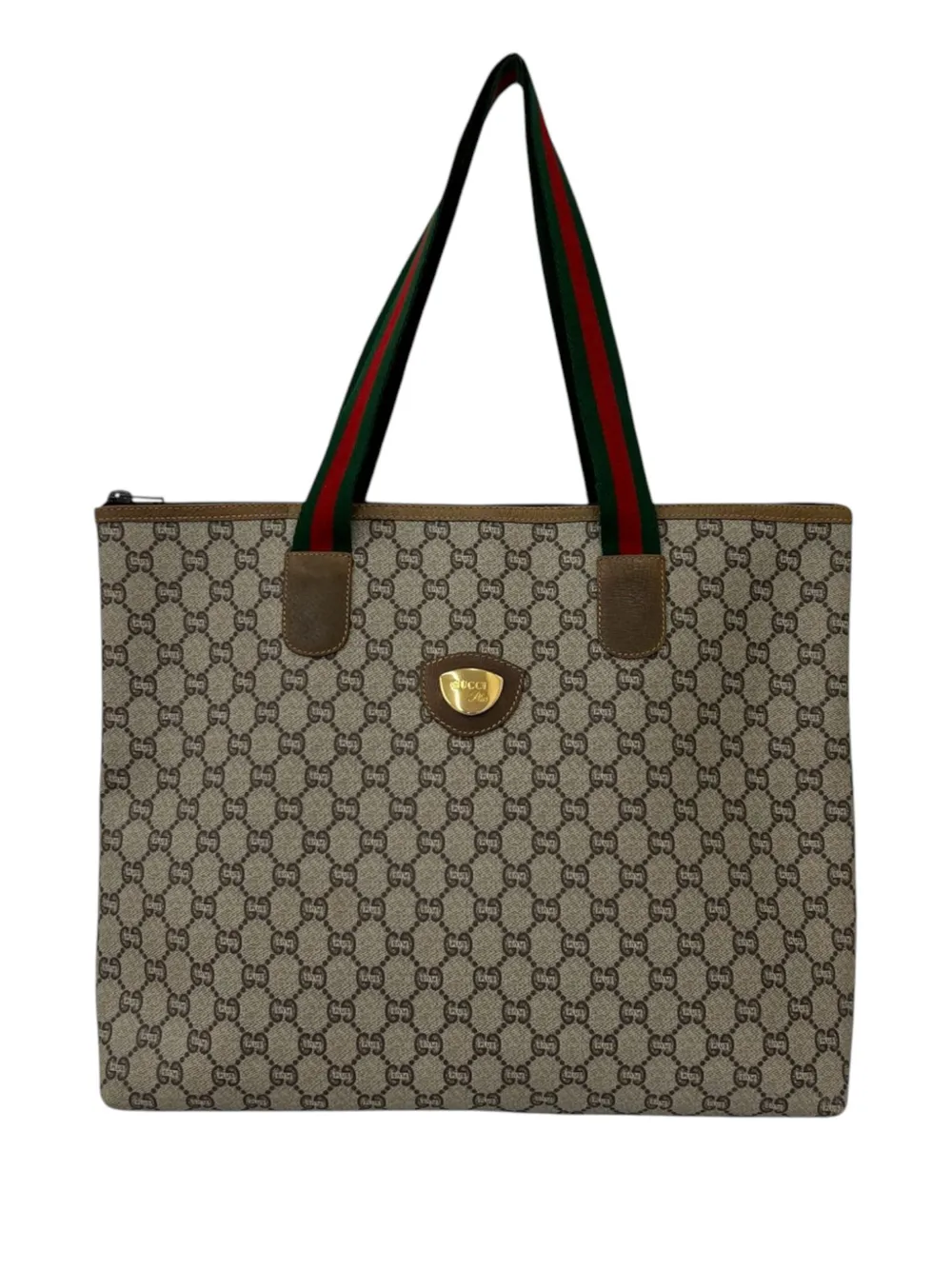 Gucci Pre-Owned 2000-2015 GG Supreme Plus Web tote bag - Toni neutri