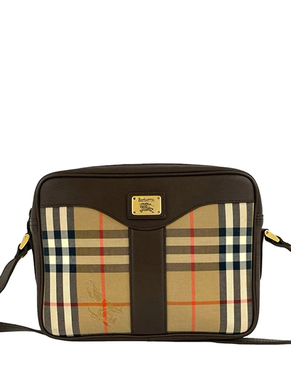 Burberry Pre-Owned 20th Century Haymarket Check Canvas crossbody bag - Nude