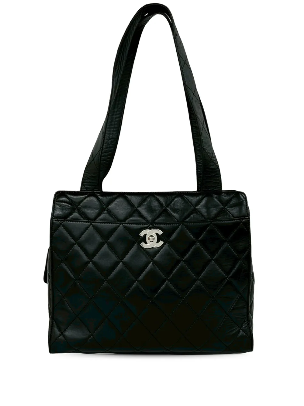 CHANEL Pre-Owned 1996-1997 CC Quilted Lambskin shoulder bag - Schwarz