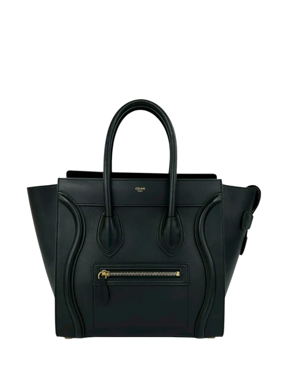 Celine Pre-Owned 2018 Micro Smooth Calfskin Luggage tote bag - Schwarz