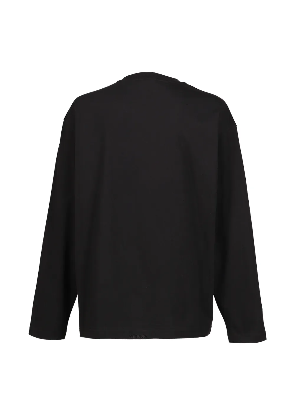 We11done Se11done T-shirt met lange mouwen en logoprint Zwart