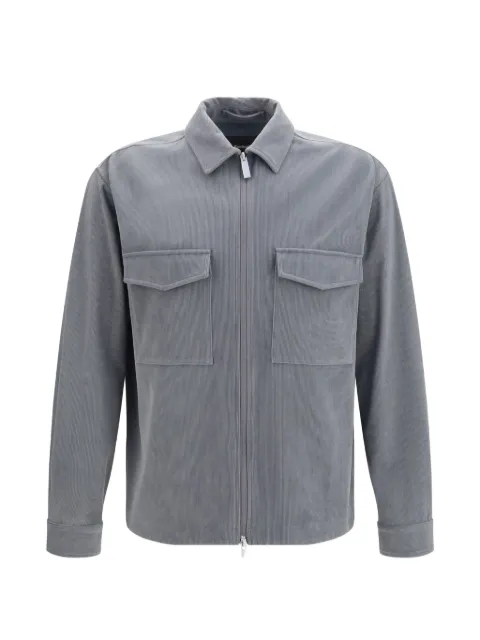 Laminar zip-up corduroy shirt jacket