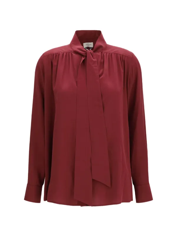 Jacob Cohën Bow Detail Gathered Blouse