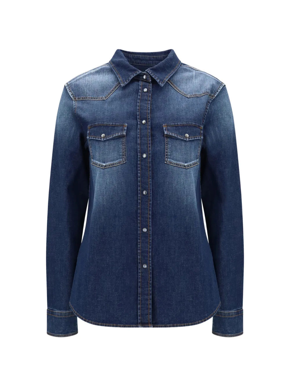 Jacob Cohën panelled denim shirt - Blau