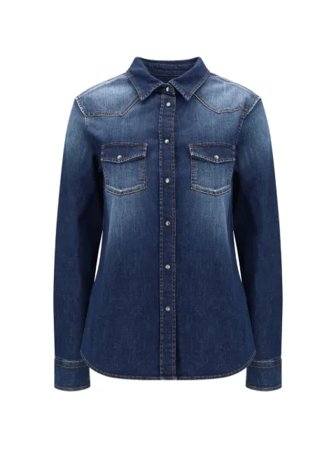 Jacob Cohën panelled denim shirt
