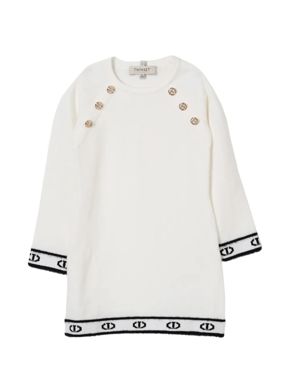 TWINSET Kids Abito con logo - Bianco