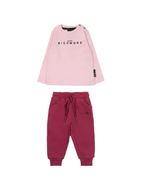 John Richmond Junior traje deportivo con logo estampado