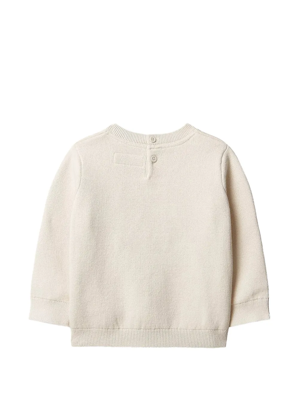 Calvin Klein Kids Trui met geborduurd logo en knoopsluiting Beige