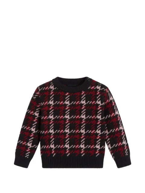 John Richmond Junior houndstooth-pattern button-fastening sweater