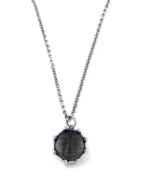 POISONED HEARTS face-pendant chain necklace